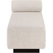 Meridian Furniture Zephyr Beige Linen Textured Fabric Upholstered Chaise