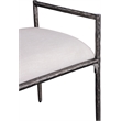 Meridian Furniture Axis Beige Linen Textured Fabric Upholstered Bench