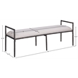 Meridian Furniture Axis Beige Linen Textured Fabric Upholstered Bench