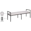 Meridian Furniture Axis Beige Linen Textured Fabric Upholstered Bench