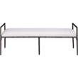 Meridian Furniture Axis Cream Linen Textured Fabric Upholstered Bench