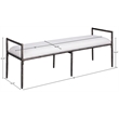 Meridian Furniture Axis Cream Linen Textured Fabric Upholstered Bench