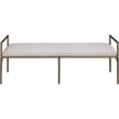 Meridian Furniture Axis Beige Linen Textured Fabric Upholstered Bench