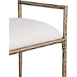 Meridian Furniture Axis Beige Linen Textured Fabric Upholstered Bench