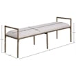Meridian Furniture Axis Beige Linen Textured Fabric Upholstered Bench