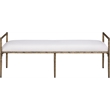 Meridian Furniture Axis Cream Linen Textured Fabric Upholstered Bench