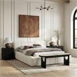 Meridian Furniture Canovia Black Solid Wood And Faux Cane Bench