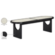 Meridian Furniture Canovia Black Solid Wood And Faux Cane Bench