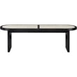 Meridian Furniture Canovia Black Solid Wood And Faux Cane Bench
