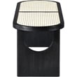 Meridian Furniture Canovia Black Solid Wood And Faux Cane Bench