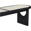 Meridian Furniture Canovia Black Solid Wood And Faux Cane Bench