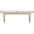 Meridian Furniture Canovia Natural Solid Wood And Faux Cane Bench