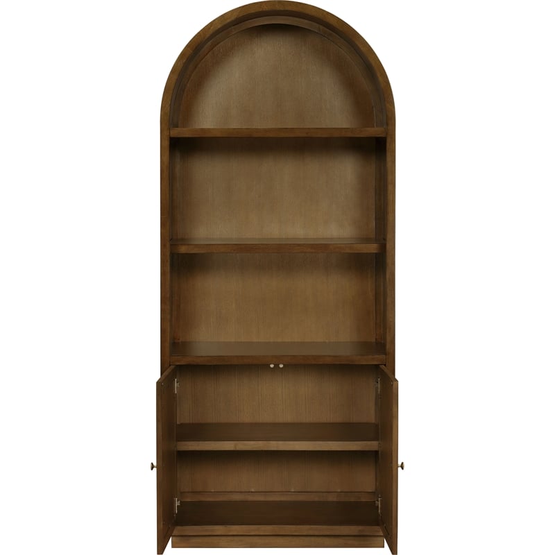 Meridian Furniture Botanical Brown Solid Wood Bookcase