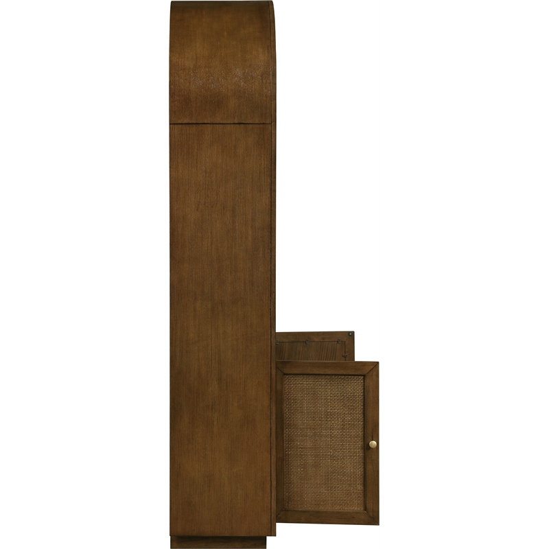 Meridian Furniture Botanical Brown Solid Wood Bookcase