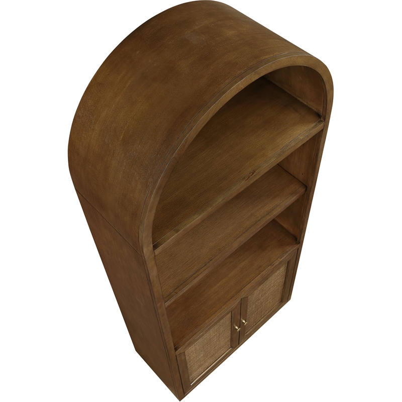 Meridian Furniture Botanical Brown Solid Wood Bookcase
