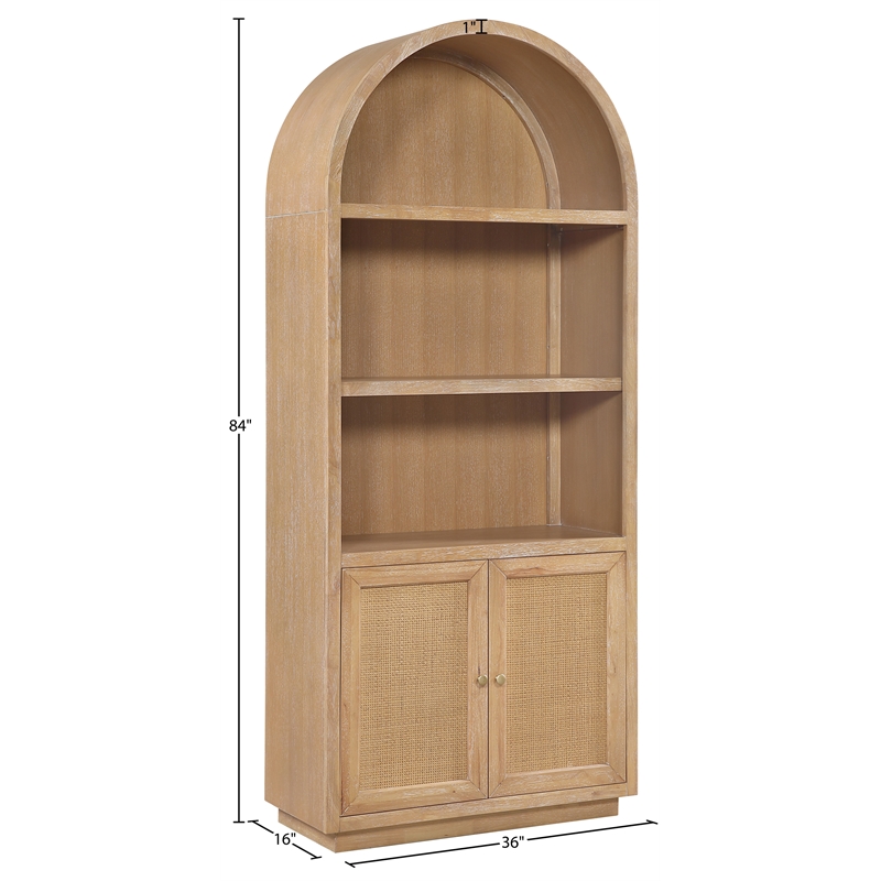 Meridian Furniture Botanical Natural Solid Wood Bookcase