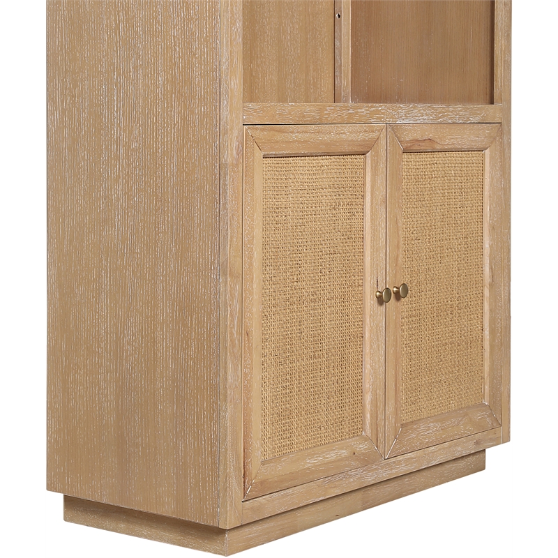 Meridian Furniture Botanical Natural Solid Wood Bookcase