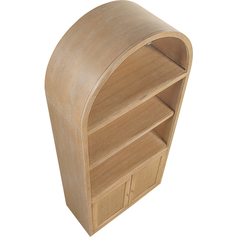 Meridian Furniture Botanical Natural Solid Wood Bookcase