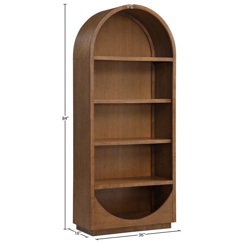 Meridian Furniture Hearth Brown Solid Wood Bookcase