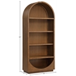 Meridian Furniture Hearth Brown Solid Wood Bookcase