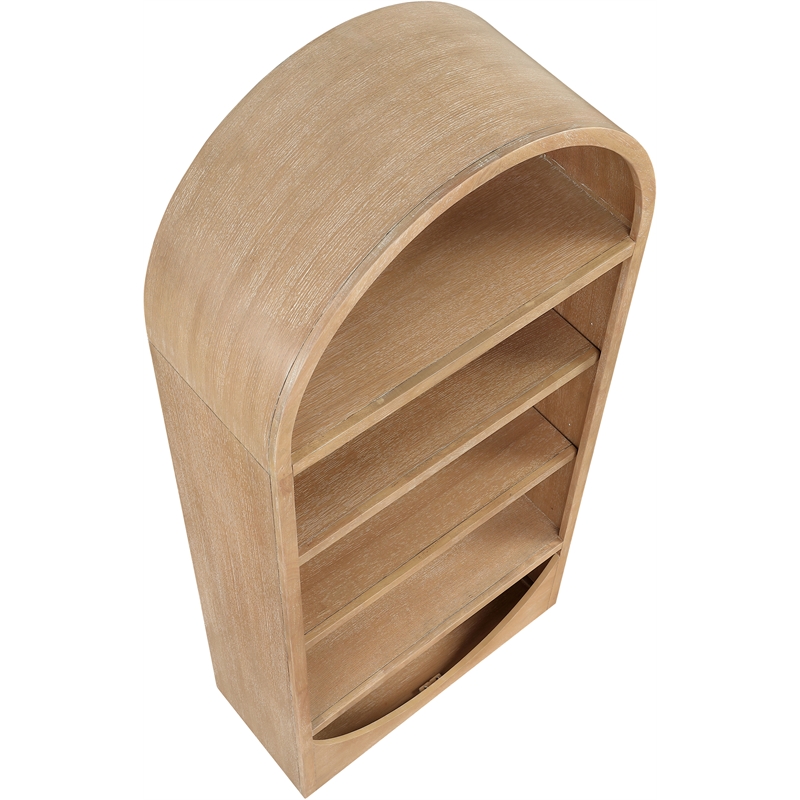 Meridian Furniture Hearth Natural Solid Wood Bookcase