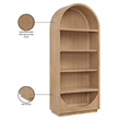 Meridian Furniture Hearth Natural Solid Wood Bookcase