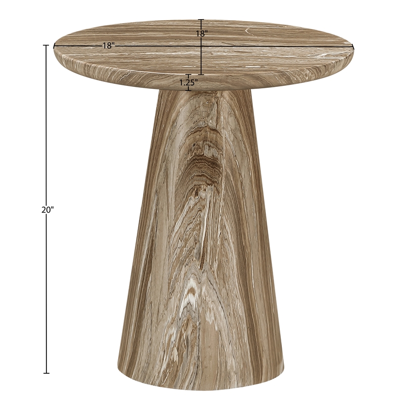 Meridian Furniture Cassino Beige Concrete Indoor / Outdoor End Table
