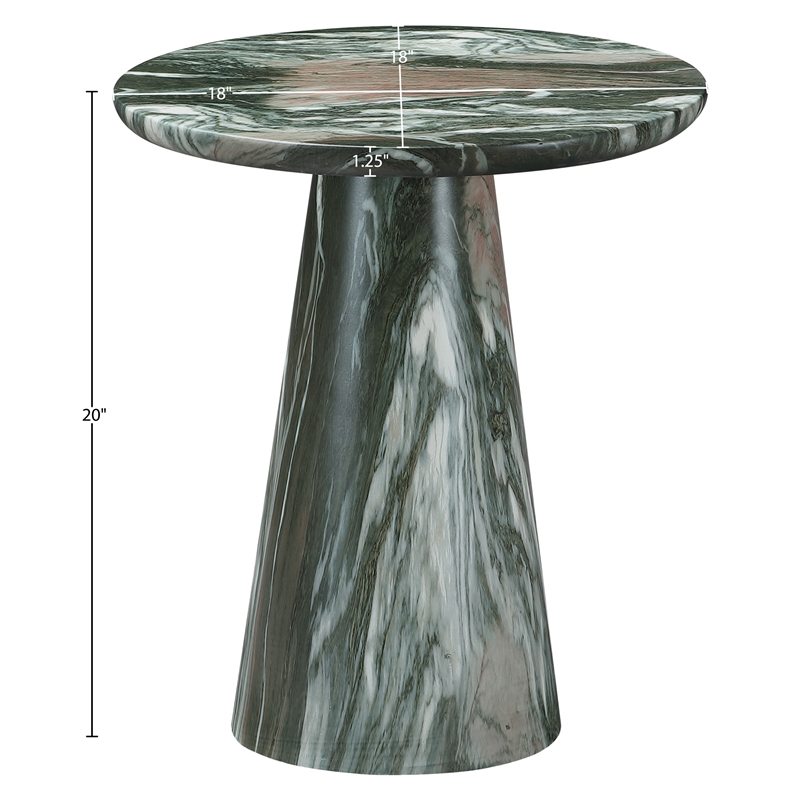 Meridian Furniture Cassino Green Concrete Indoor / Outdoor End Table
