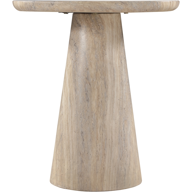 Meridian Furniture Cassino Travertine Concrete Indoor / Outdoor End Table
