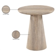 Meridian Furniture Cassino Travertine Concrete Indoor / Outdoor End Table