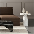 Meridian Furniture Cassino White Concrete Indoor / Outdoor End Table