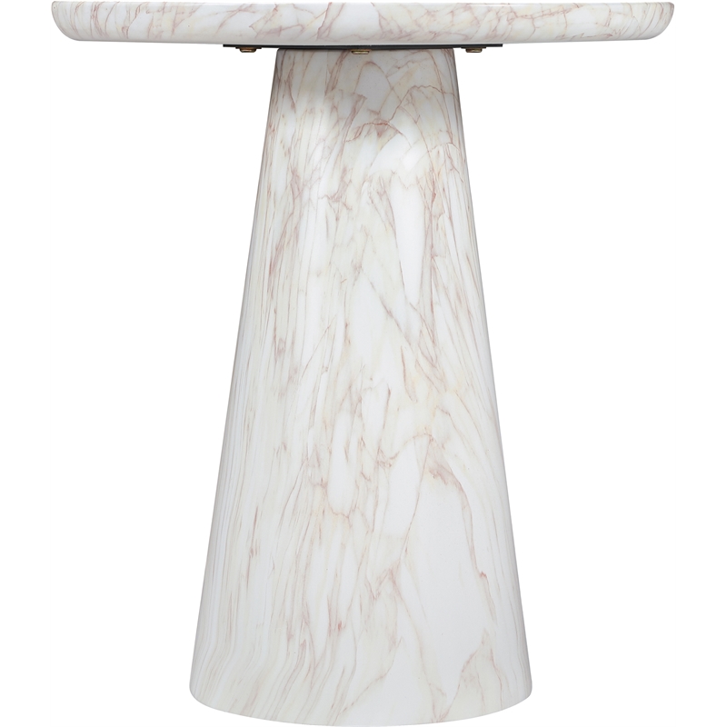 Meridian Furniture Cassino White Concrete Indoor / Outdoor End Table