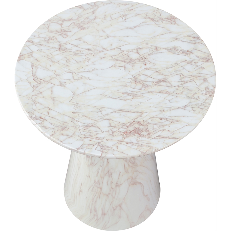 Meridian Furniture Cassino White Concrete Indoor / Outdoor End Table