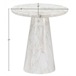 Meridian Furniture Cassino White Concrete Indoor / Outdoor End Table