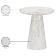 Meridian Furniture Cassino White Concrete Indoor / Outdoor End Table