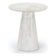 Meridian Furniture Cassino White Concrete Indoor / Outdoor End Table