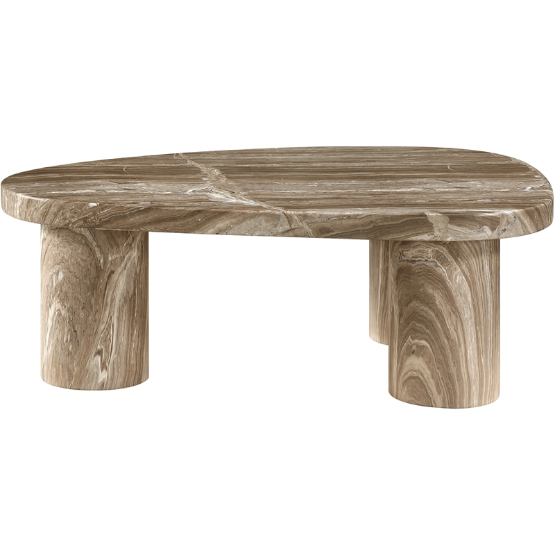 Meridian Furniture Teramo Beige Concrete Indoor / Outdoor Coffee Table