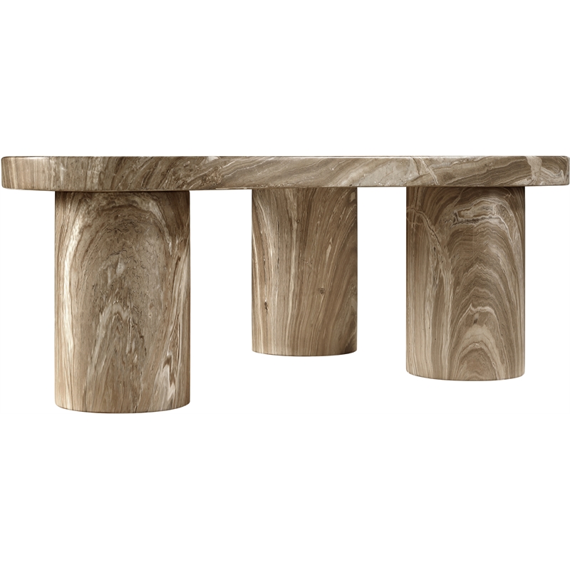 Meridian Furniture Teramo Beige Concrete Indoor / Outdoor Coffee Table
