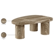 Meridian Furniture Teramo Beige Concrete Indoor / Outdoor Coffee Table