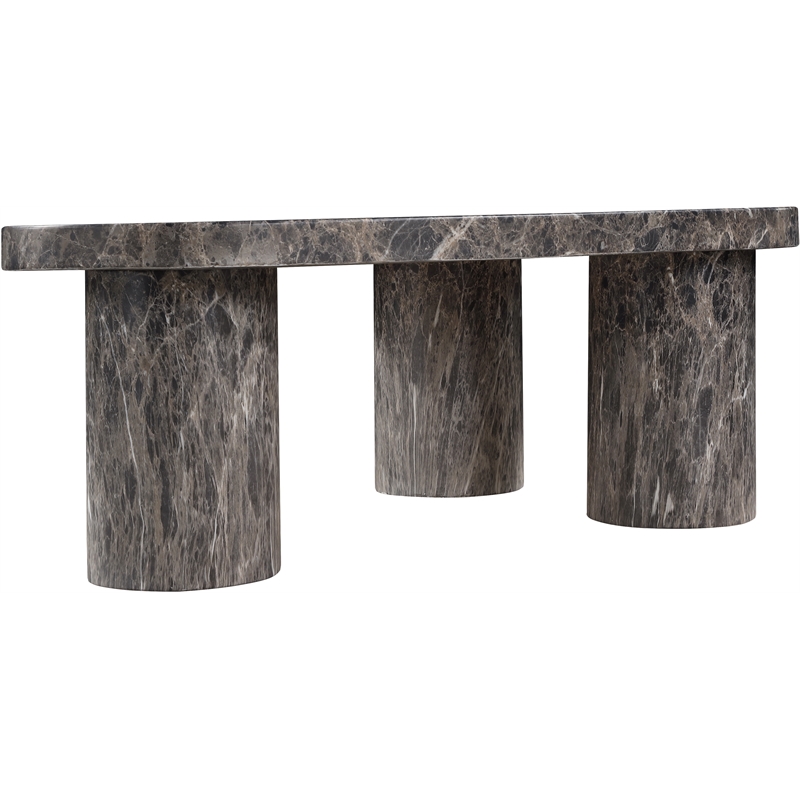 Meridian Furniture Teramo Brown Concrete Indoor / Outdoor Coffee Table