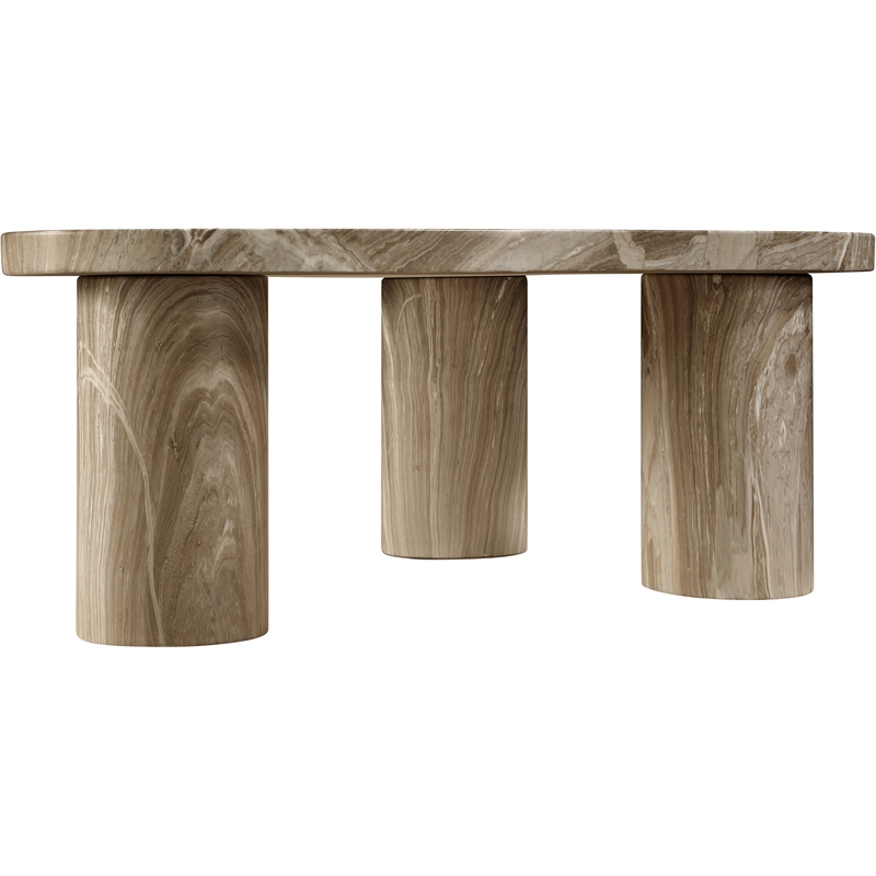 Meridian Furniture Teramo Beige Concrete Indoor / Outdoor Coffee Table