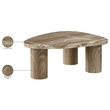 Meridian Furniture Teramo Beige Concrete Indoor / Outdoor Coffee Table