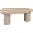 Meridian Furniture Teramo Travertine Concrete Indoor / Outdoor Coffee Table