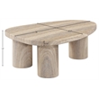 Meridian Furniture Teramo Travertine Concrete Indoor / Outdoor Coffee Table