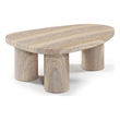 Meridian Furniture Teramo Travertine Concrete Indoor / Outdoor Coffee Table