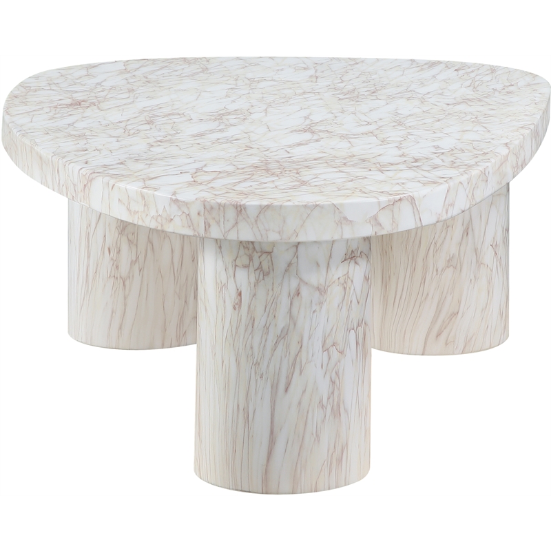 Meridian Furniture Teramo White Concrete Indoor / Outdoor Coffee Table