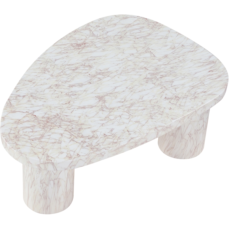 Meridian Furniture Teramo White Concrete Indoor / Outdoor Coffee Table