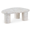 Meridian Furniture Teramo White Concrete Indoor / Outdoor Coffee Table
