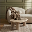 Meridian Furniture Teramo Travertine Concrete Indoor / Outdoor Coffee Table