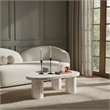 Meridian Furniture Teramo White Concrete Indoor / Outdoor Coffee Table